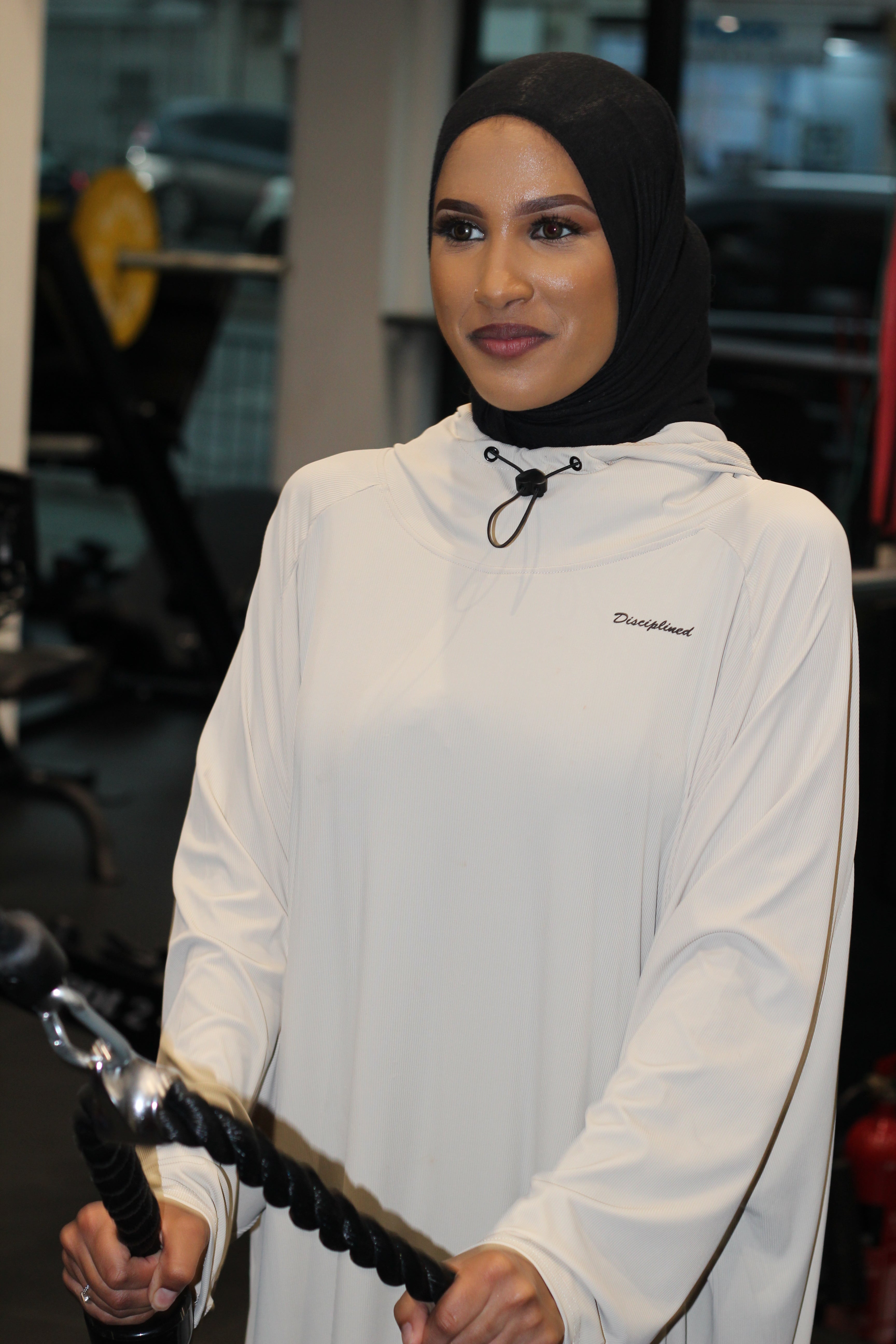 The Beige Active Abaya - Modest Activewear/Swimwear Abaya